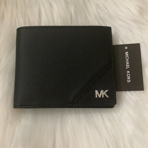 MICHAEL KORS Jet Set Saffiano Leather Slim Billfold Wallet in Black - Picture 2 of 5